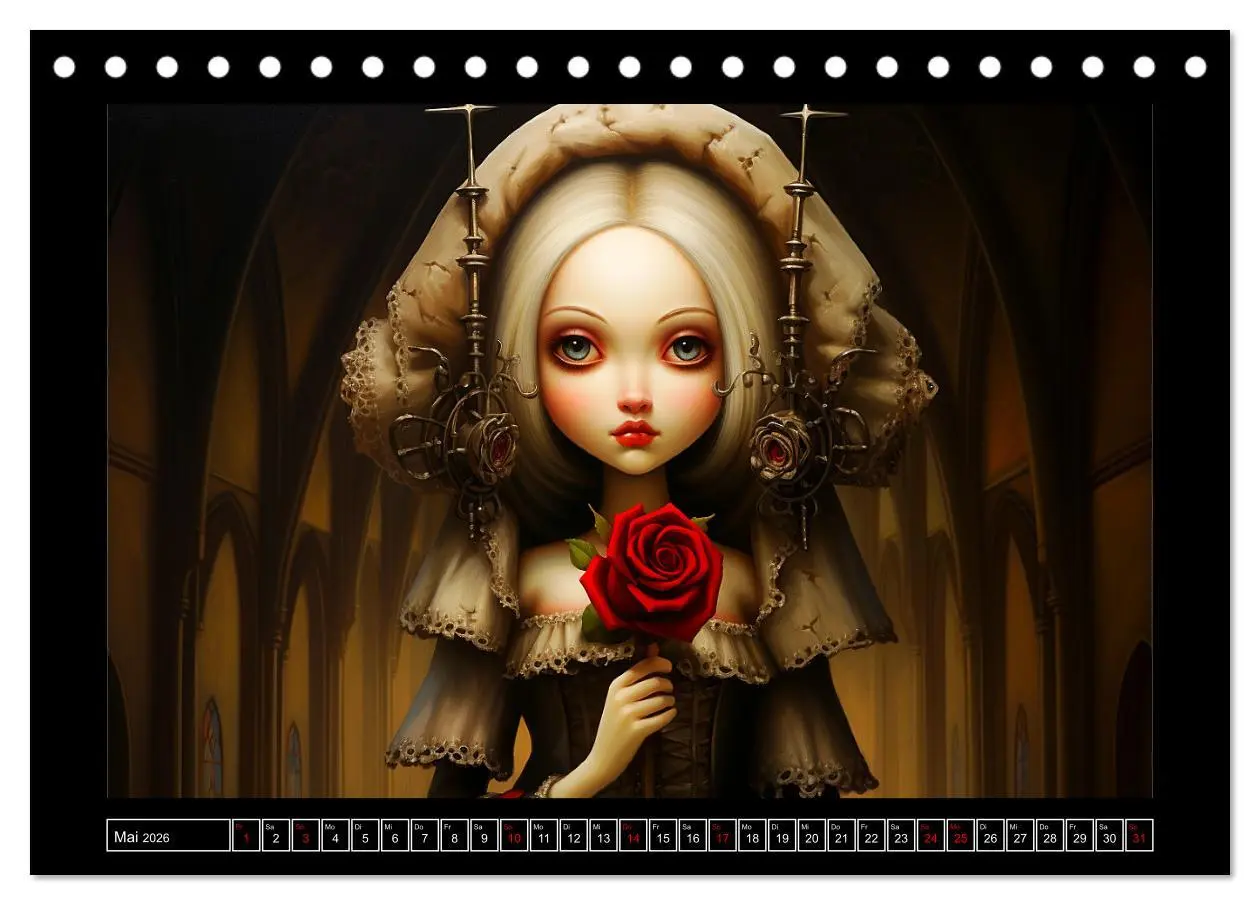 Bild: 9783457512319 | Little Gothic Queens. Surrealistische Illustrationen (Tischkalender...