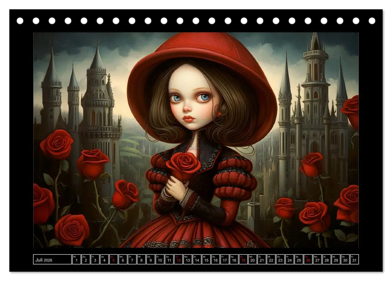 Bild: 9783457512319 | Little Gothic Queens. Surrealistische Illustrationen (Tischkalender...