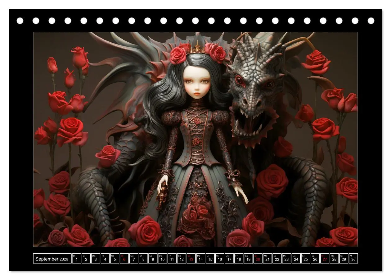 Bild: 9783457512319 | Little Gothic Queens. Surrealistische Illustrationen (Tischkalender...