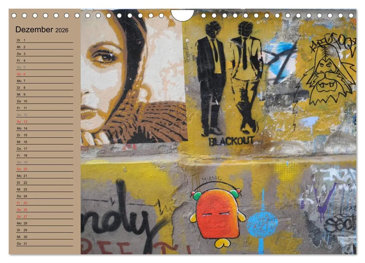 Bild: 9783516152319 | Street-Art Berlin (Wandkalender 2026 DIN A4 quer), CALVENDO...