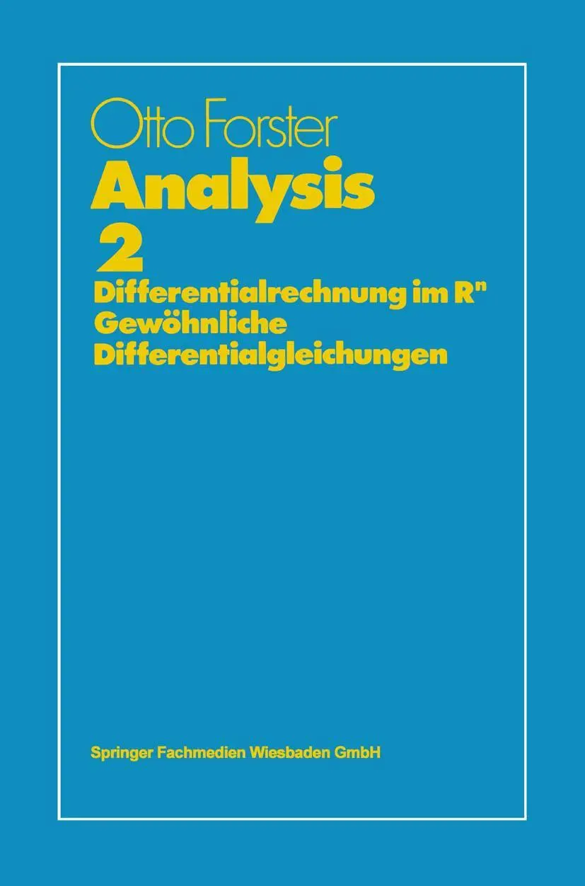 Cover: 9783528272319 | Analysis 2 | Otto Forster | Taschenbuch | iv | Deutsch | 1983