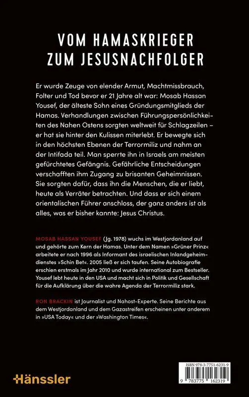 Bild: 9783775162319 | Sohn der Hamas | Mein Leben als Terrorist | Mosab Hassan Yousef | Buch