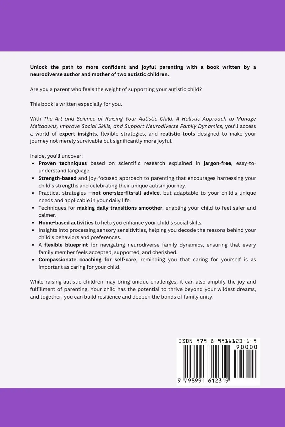Rückseite: 9798991612319 | The Art and Science of Raising Your Autistic Child | K. M. Burnham