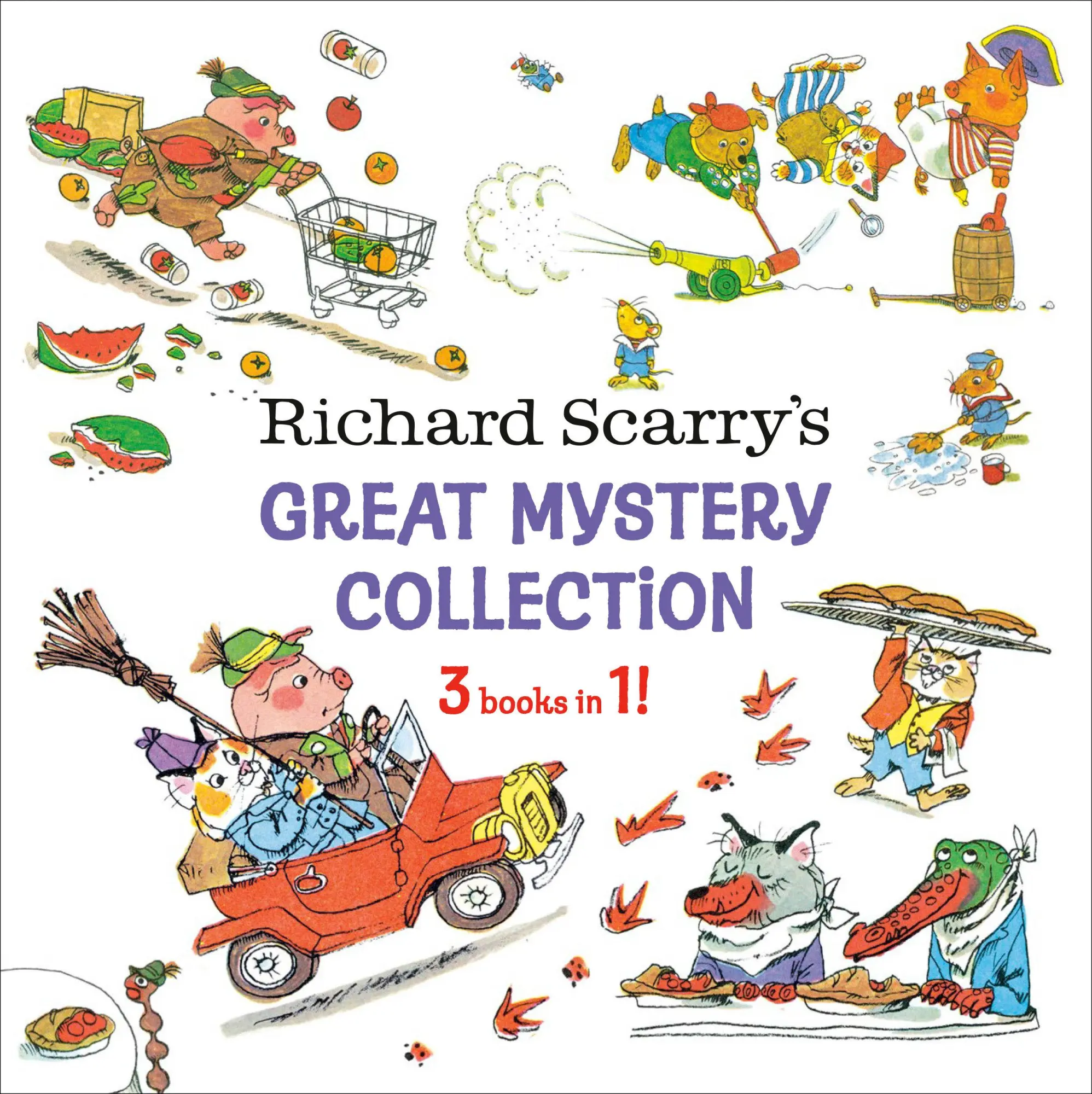 Cover: 9780593812419 | Richard Scarry's Great Mystery Collection | 3-books-in-1! | Scarry