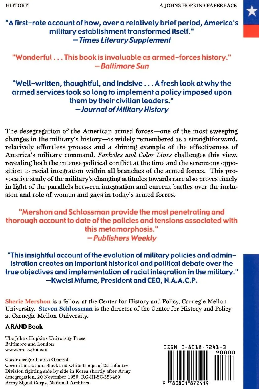 Rückseite: 9780801872419 | Foxholes and Color Lines | Desegregating the U.S. Armed Forces | Buch