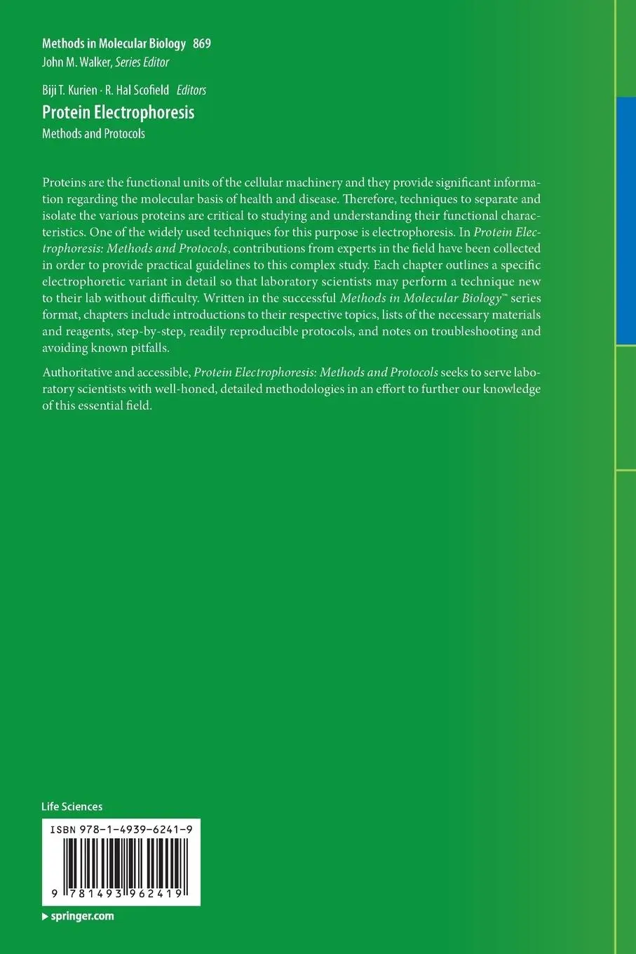 Rückseite: 9781493962419 | Protein Electrophoresis | Methods and Protocols | Kurien (u. a.) | xiv