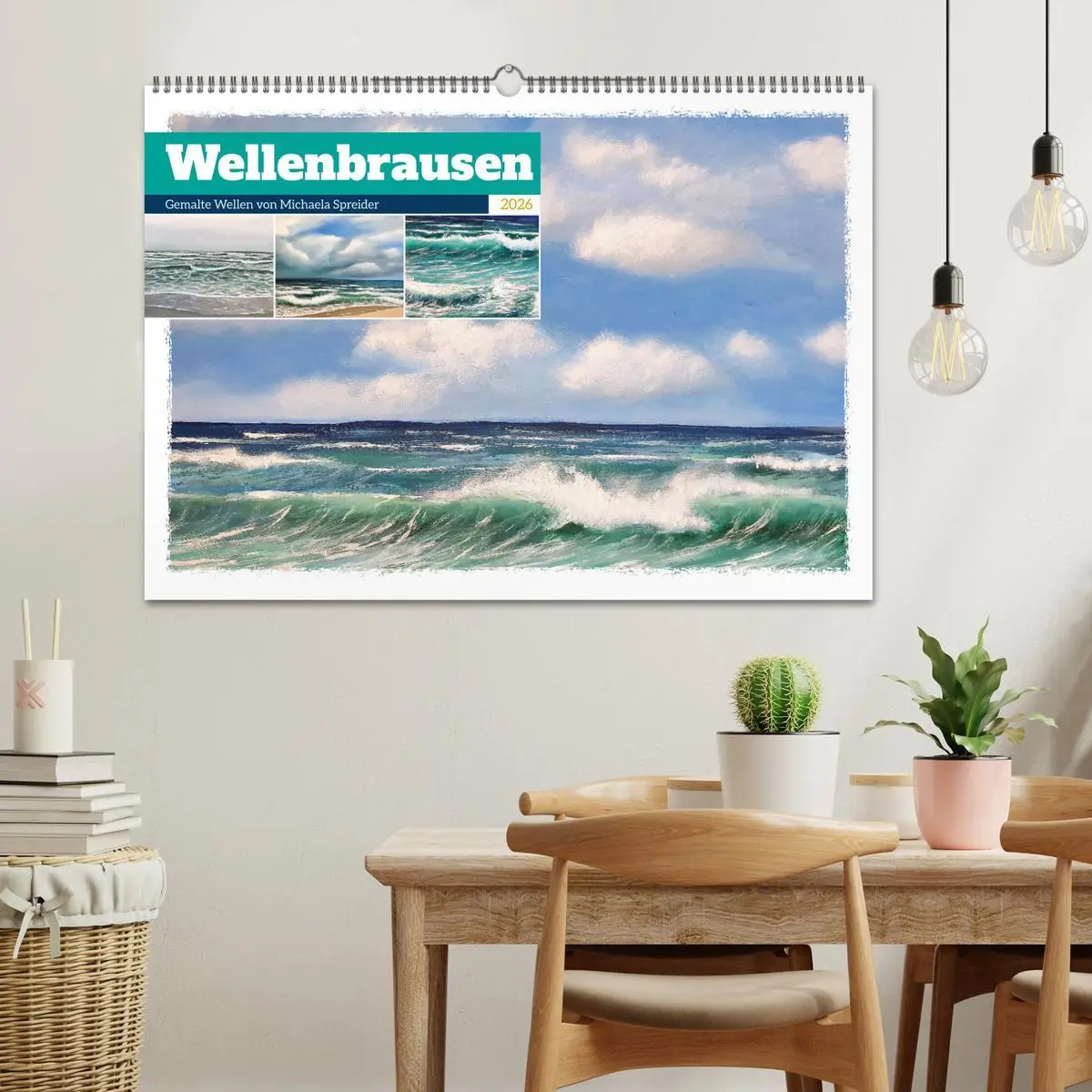 Bild: 9783457502419 | Wellenbrausen - Gemalte Wellen von Michaela Spreider (Wandkalender...