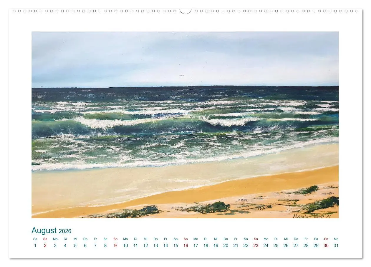 Bild: 9783457502419 | Wellenbrausen - Gemalte Wellen von Michaela Spreider (Wandkalender...