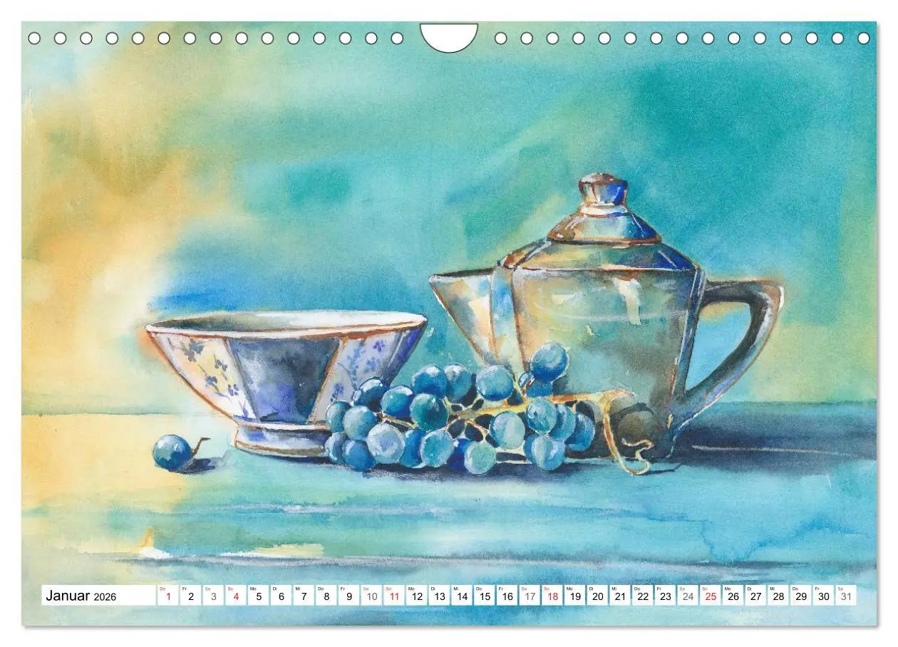 Bild: 9783516072419 | Stillleben Aquarelle (Wandkalender 2026 DIN A4 quer), CALVENDO...