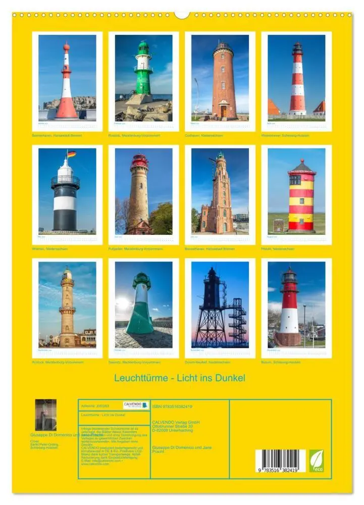 Bild: 9783516382419 | Leuchttürme - Licht ins Dunkel (hochwertiger Premium Wandkalender...