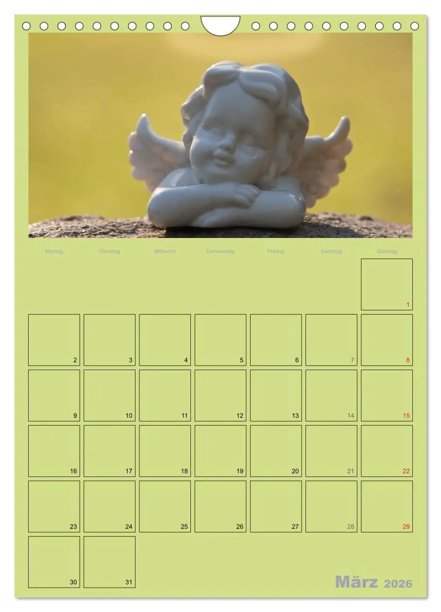 Bild: 9783516452419 | Monatsplaber für fleißige Engel (Wandkalender 2026 DIN A4 hoch),...
