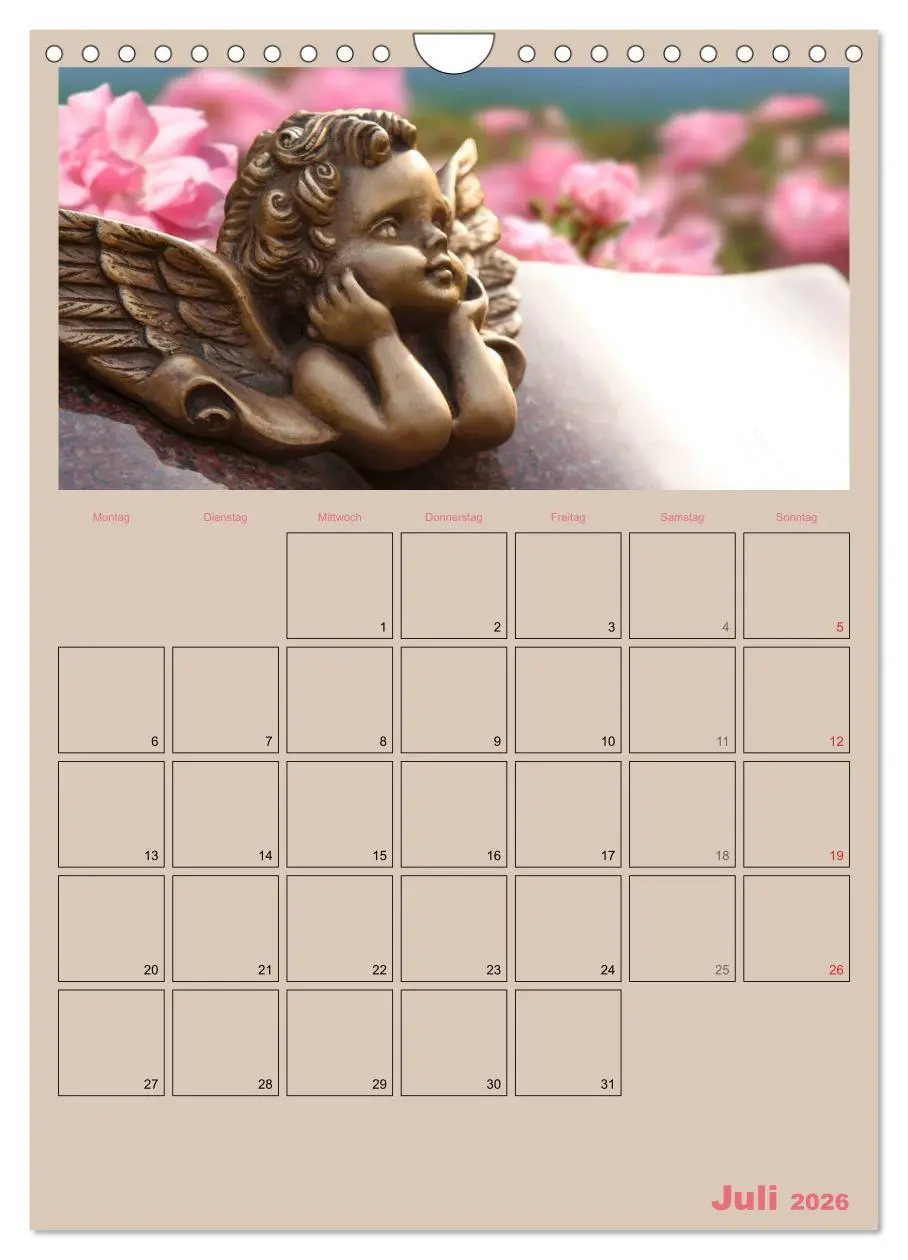 Bild: 9783516452419 | Monatsplaber für fleißige Engel (Wandkalender 2026 DIN A4 hoch),...