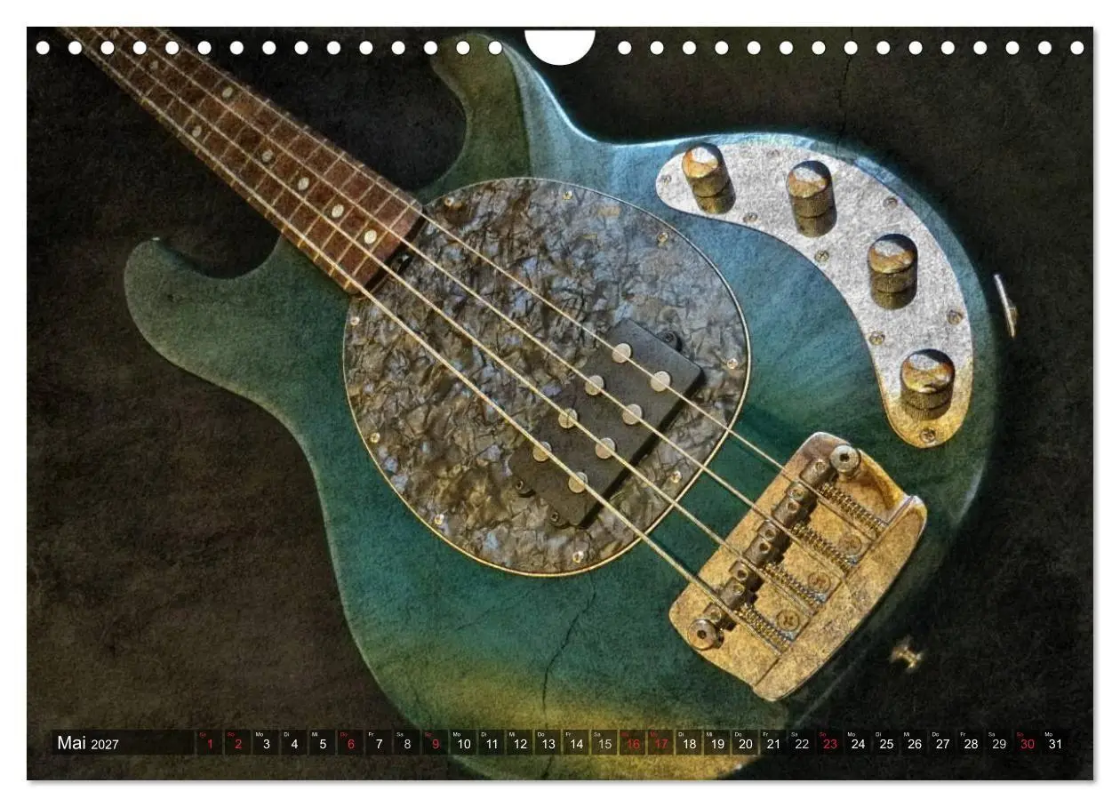 Bild: 9783594122419 | GITARREN Vintage Art (Wandkalender 2027 DIN A4 quer), CALVENDO...