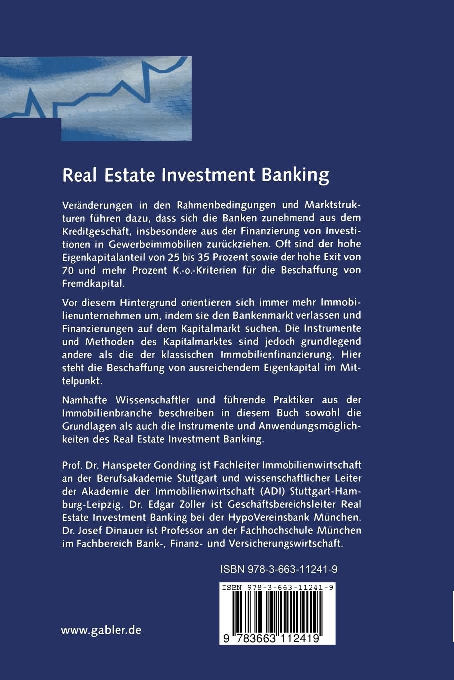 Rückseite: 9783663112419 | Real Estate Investment Banking | Hanspeter Gondring (u. a.) | Buch