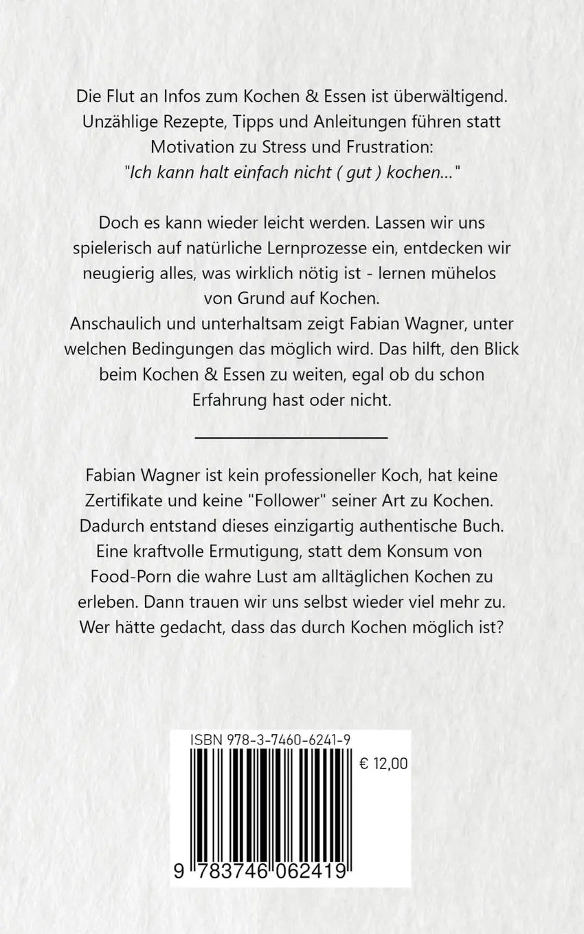 Rückseite: 9783746062419 | Kochen genießen lernen | Fabian Wagner | Taschenbuch | 120 S. | 2023