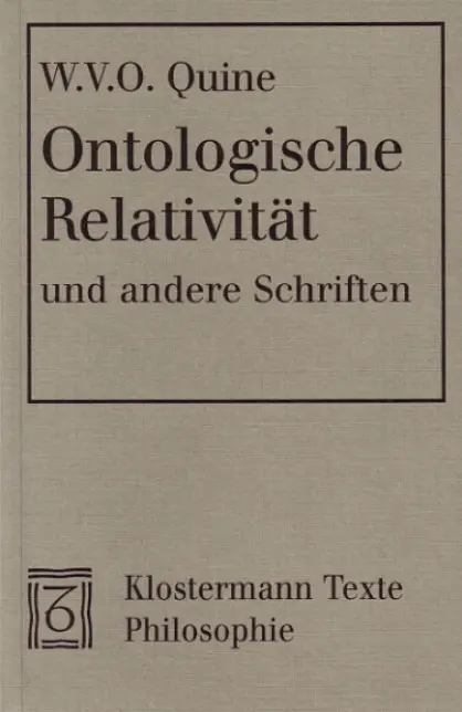 Cover: 9783465032519 | Ontologische Relativität und andere Schriften | Quine | Taschenbuch