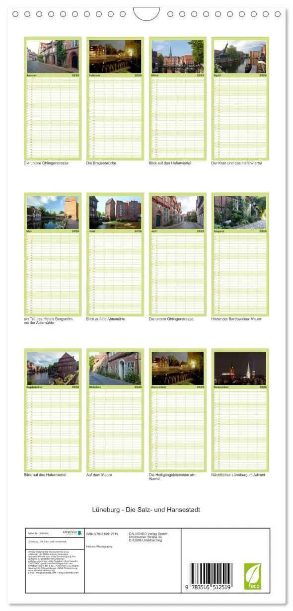 Bild: 9783516512519 | Familienplaner 2026 - Lüneburg - Die Salz- und Hansestadt mit 5...