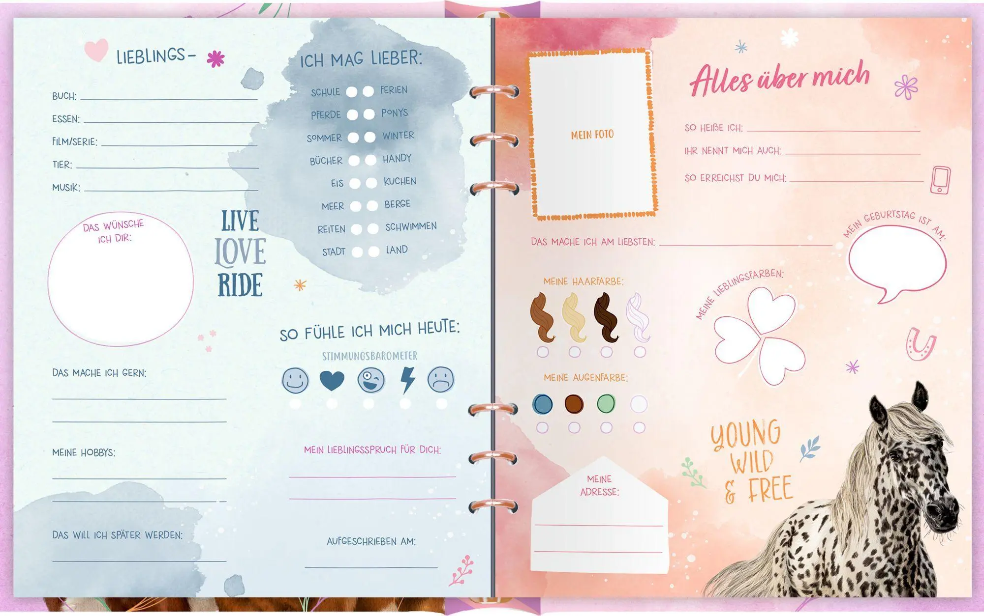 Bild: 4050003972619 | Freundebuch - Meine Freunde | Pferdefreunde - mit Glitzerpatch | Buch