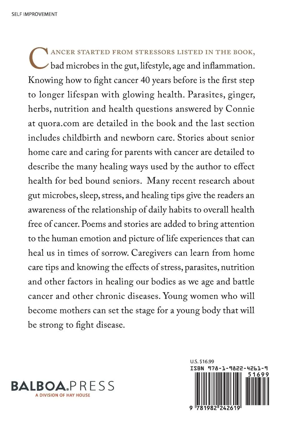 Rückseite: 9781982242619 | Curated Health Tips and Cancer-Free Healing Ways | Connie Dello Buono