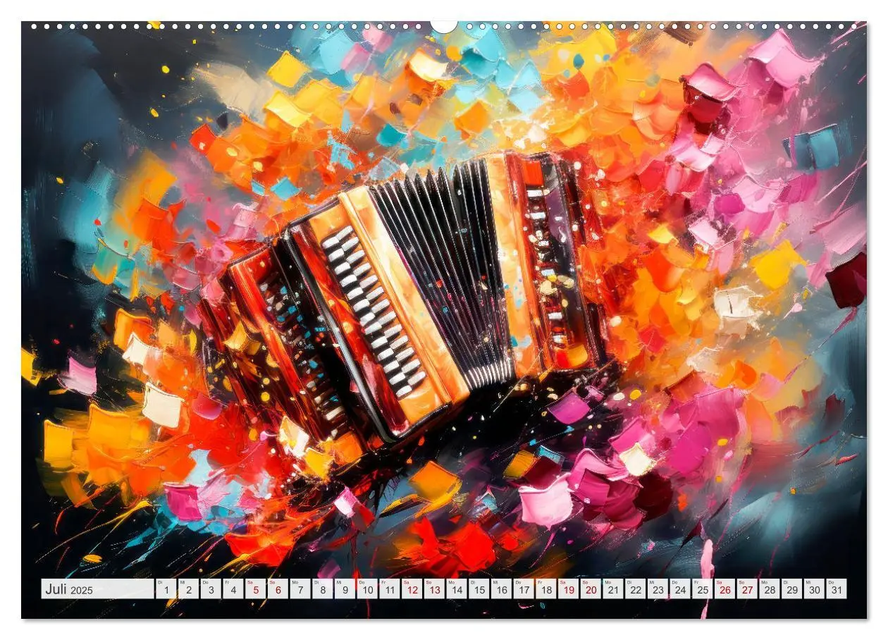 Bild: 9783383852619 | MUSIKINSTRUMENTE Moderne dekorative Inszenierung (Wandkalender 2025...