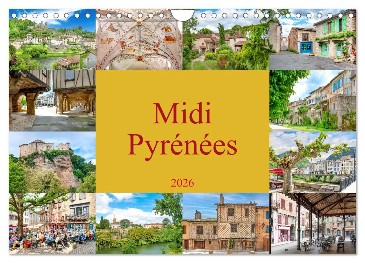 Cover: 9783457342619 | Midi-Pyrénées (Wandkalender 2026 DIN A4 quer), CALVENDO Monatskalender