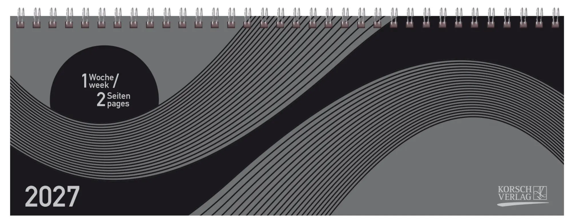 Cover: 9783819302619 | Tischkalender quer Professional Colourlux 2027 schwarz | Korsch Verlag