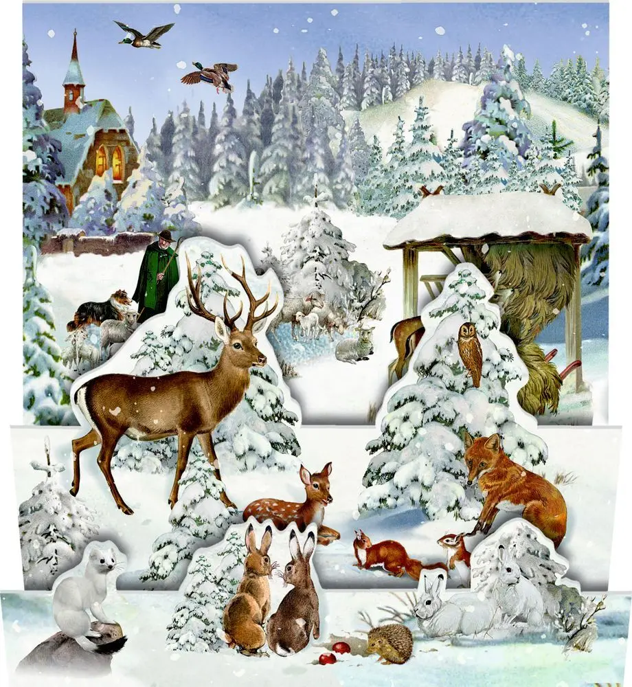 Bild: 4050003722719 | Mini-Adventskalender - Nostalgische Winterwelten | Barbara Behr | 4 S.