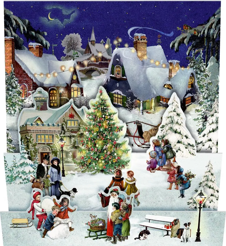 Bild: 4050003722719 | Mini-Adventskalender - Nostalgische Winterwelten | Barbara Behr | 4 S.