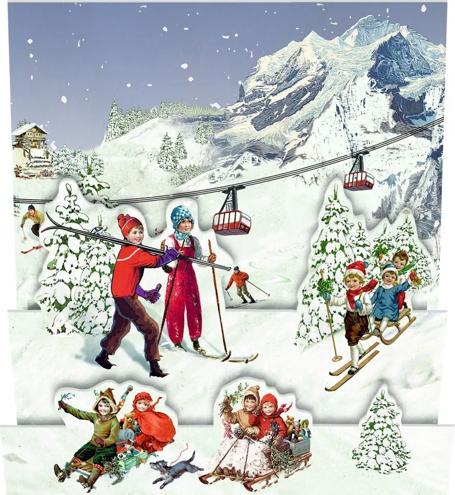 Bild: 4050003722719 | Mini-Adventskalender - Nostalgische Winterwelten | Barbara Behr | 4 S.
