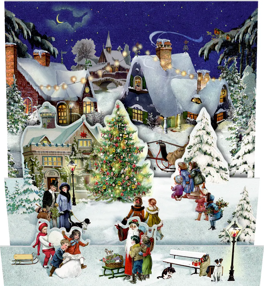 Bild: 4050003722719 | Mini-Adventskalender - Nostalgische Winterwelten | Barbara Behr | 4 S.