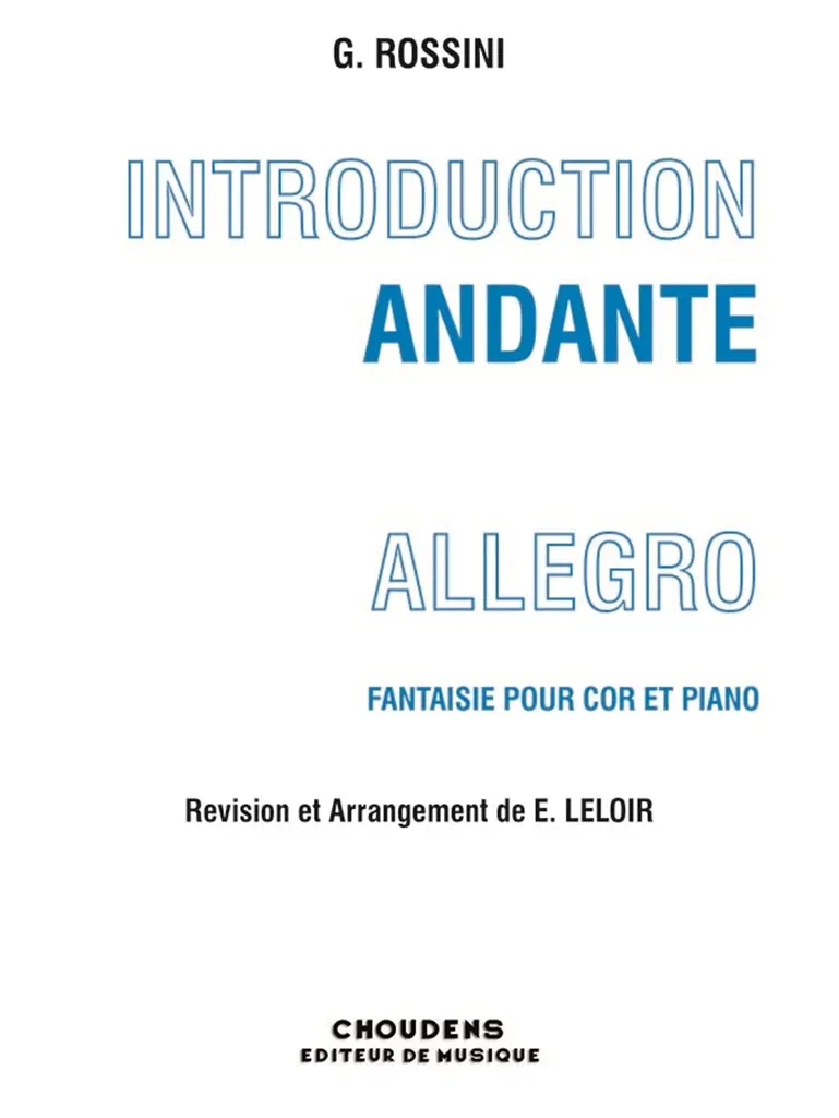 Cover: 5020679572719 | Introduction, Andante et Allegro | Gioachino Rossini | Buch