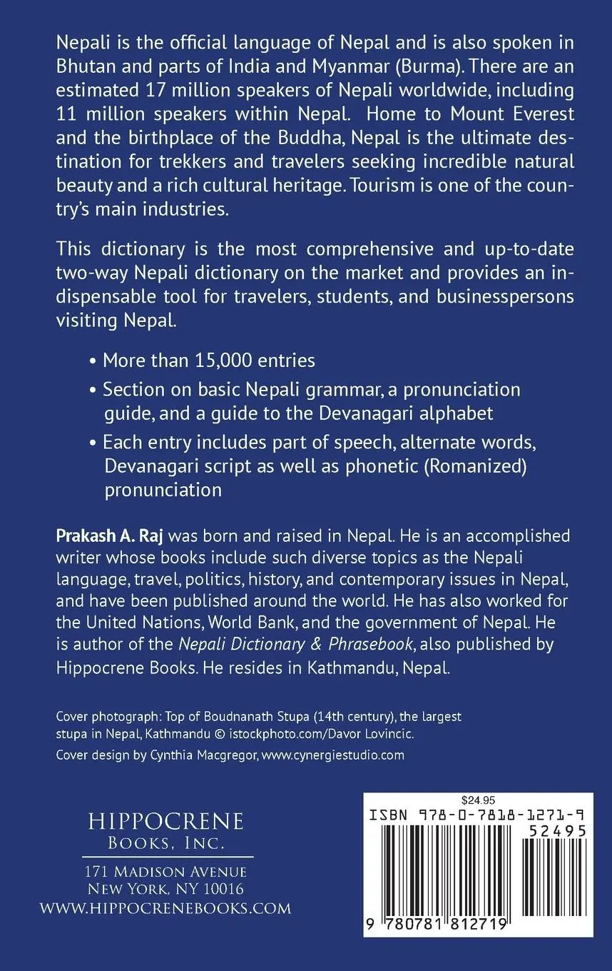 Rückseite: 9780781812719 | Nepali-English/English-Nepali Practical Dictionary | Prakash Raj