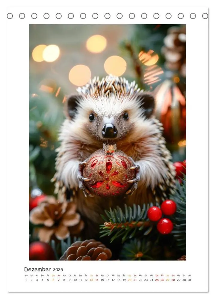 Bild: 9783435242719 | Lustige kleine Igel (Tischkalender 2025 DIN A5 hoch), CALVENDO...