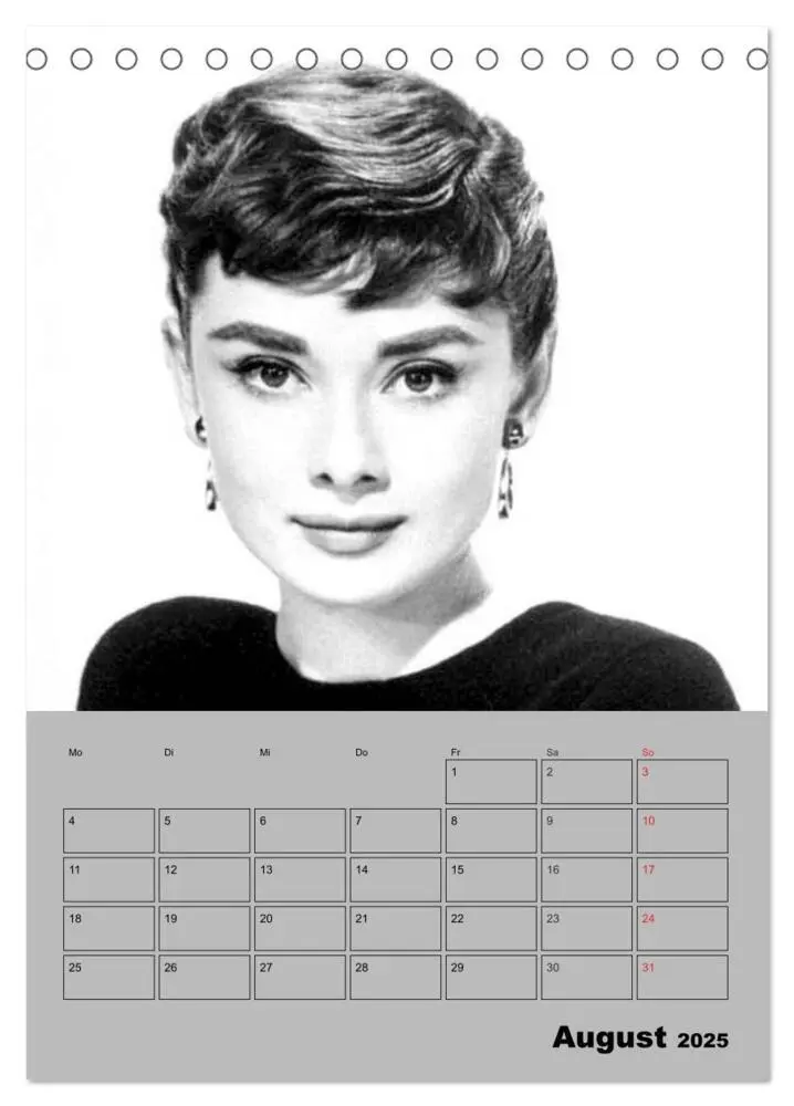 Bild: 9783457022719 | Hollywood-Diva. Audrey Hepburn (Tischkalender 2025 DIN A5 hoch),...