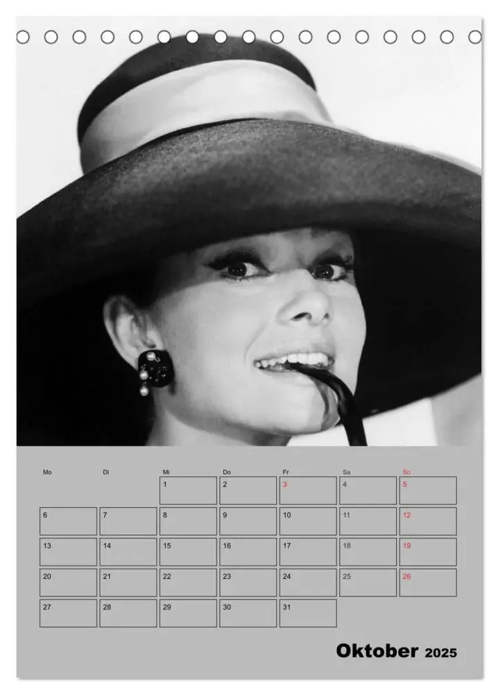 Bild: 9783457022719 | Hollywood-Diva. Audrey Hepburn (Tischkalender 2025 DIN A5 hoch),...