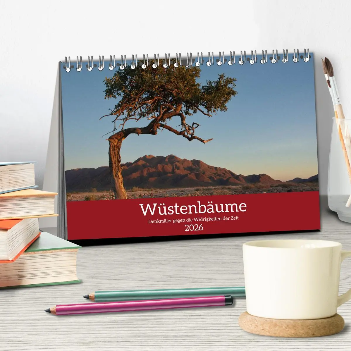 Bild: 9783457572719 | Wüstenbäume (Tischkalender 2026 DIN A5 quer), CALVENDO Monatskalender