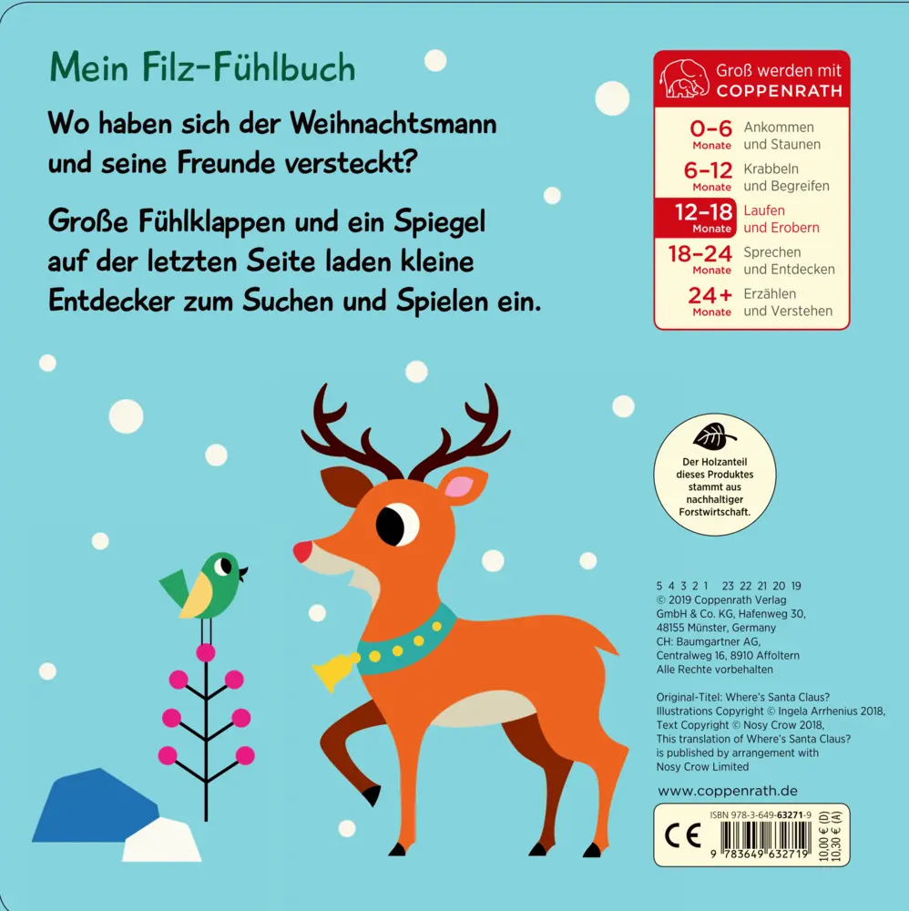 Bild: 9783649632719 | Mein Filz-Fühlbuch: Kuckuck, lieber Weihnachtsmann! | Arrhenius | Buch