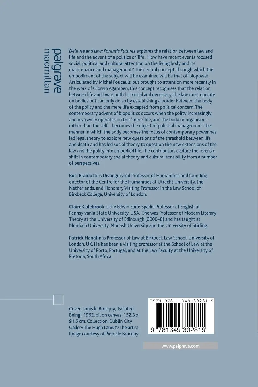 Rückseite: 9781349302819 | Deleuze and Law | Forensic Futures | Rosi Braidotti (u. a.) | Buch
