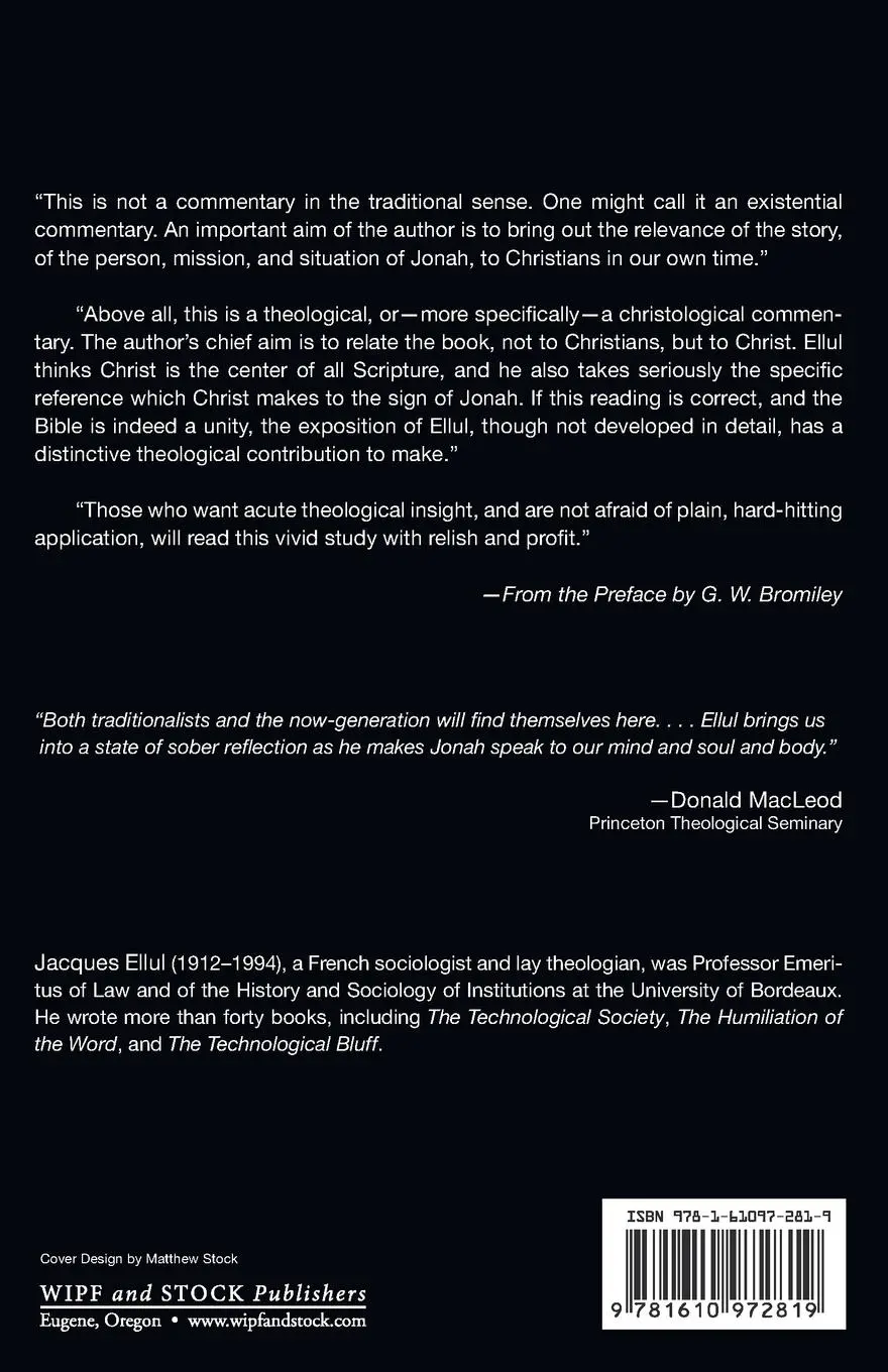 Rückseite: 9781610972819 | The Judgment of Jonah | Jacques Ellul (u. a.) | Taschenbuch | Englisch