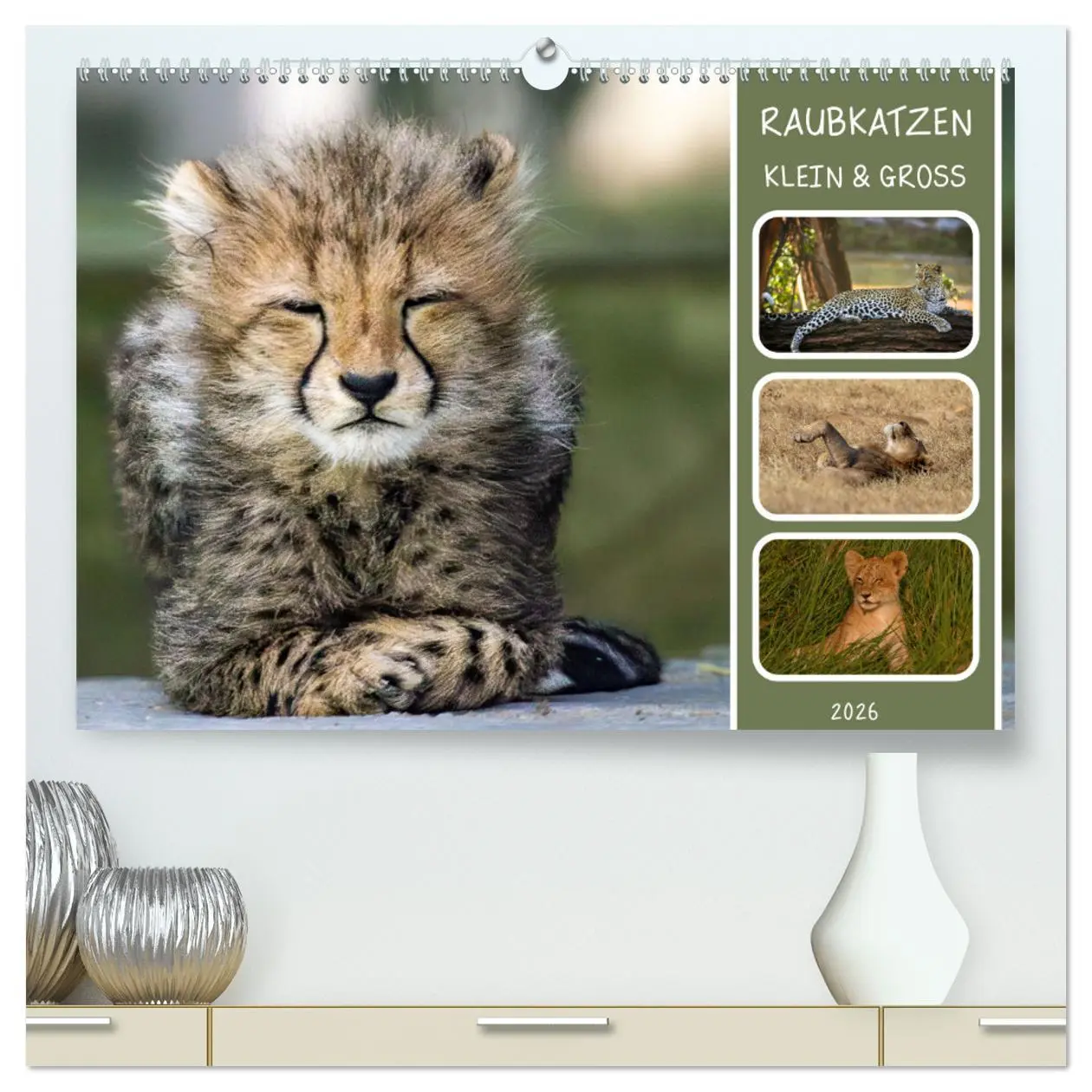 Cover: 9783457252819 | Raubkatzen - groß &amp; klein (hochwertiger Premium Wandkalender 2026...