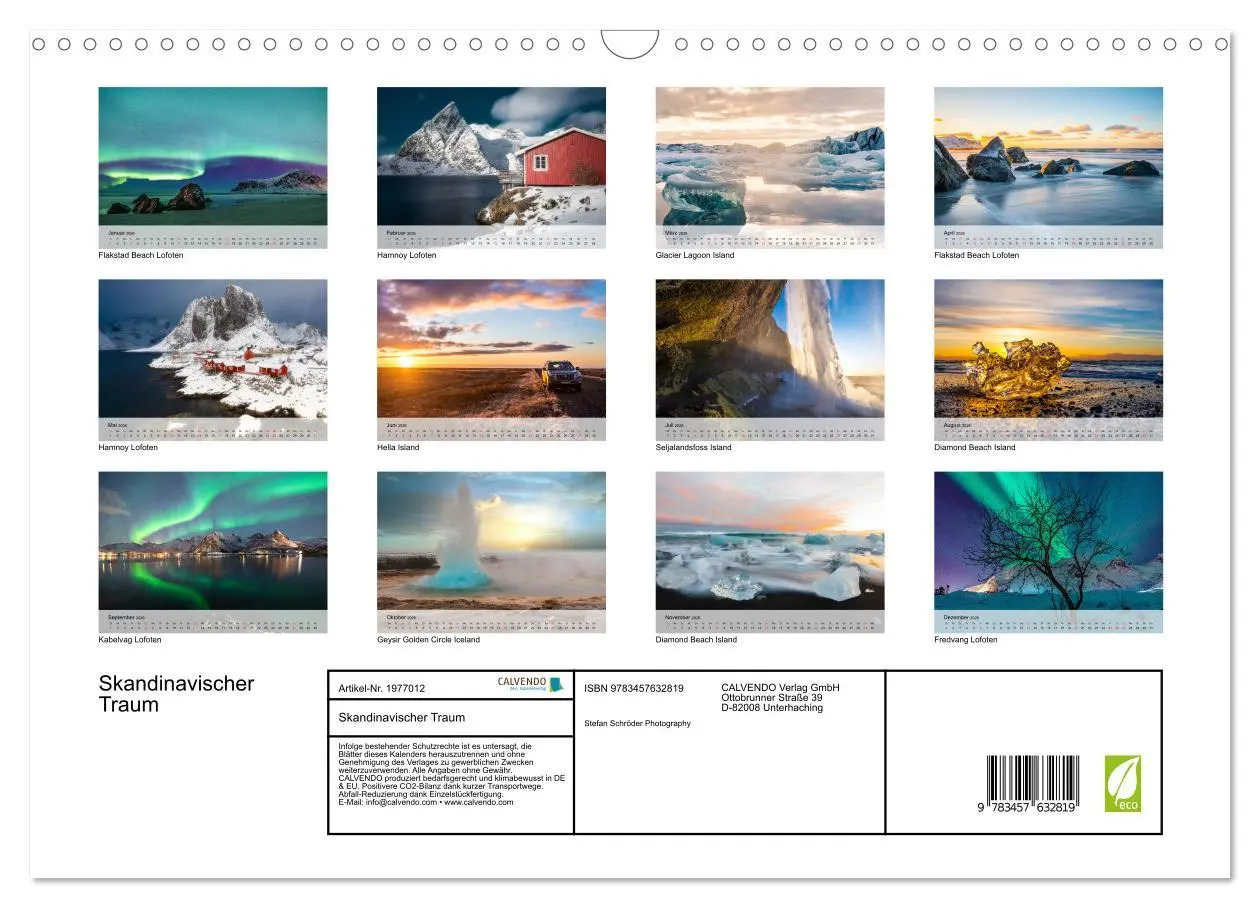 Bild: 9783457632819 | Skandinavischer Traum (Wandkalender 2026 DIN A3 quer), CALVENDO...