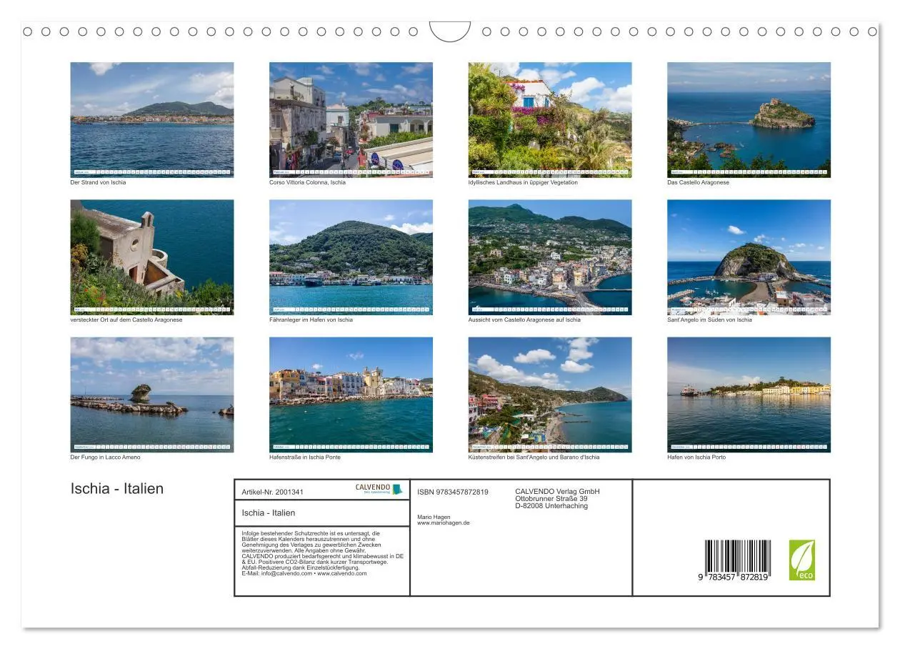 Bild: 9783457872819 | Ischia - Italien (Wandkalender 2026 DIN A3 quer), CALVENDO...