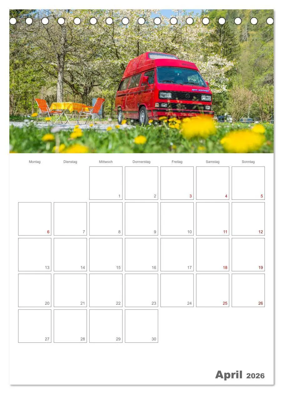 Bild: 9783516342819 | Vanlife Jahresplaner (Tischkalender 2026 DIN A5 hoch), CALVENDO...