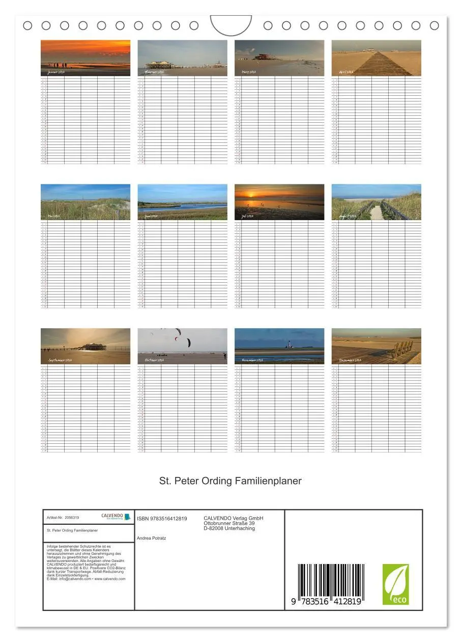 Bild: 9783516412819 | St. Peter Ording Familienplaner (Wandkalender 2026 DIN A4 hoch),...