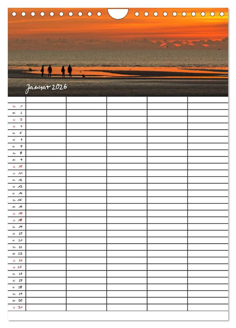 Bild: 9783516412819 | St. Peter Ording Familienplaner (Wandkalender 2026 DIN A4 hoch),...