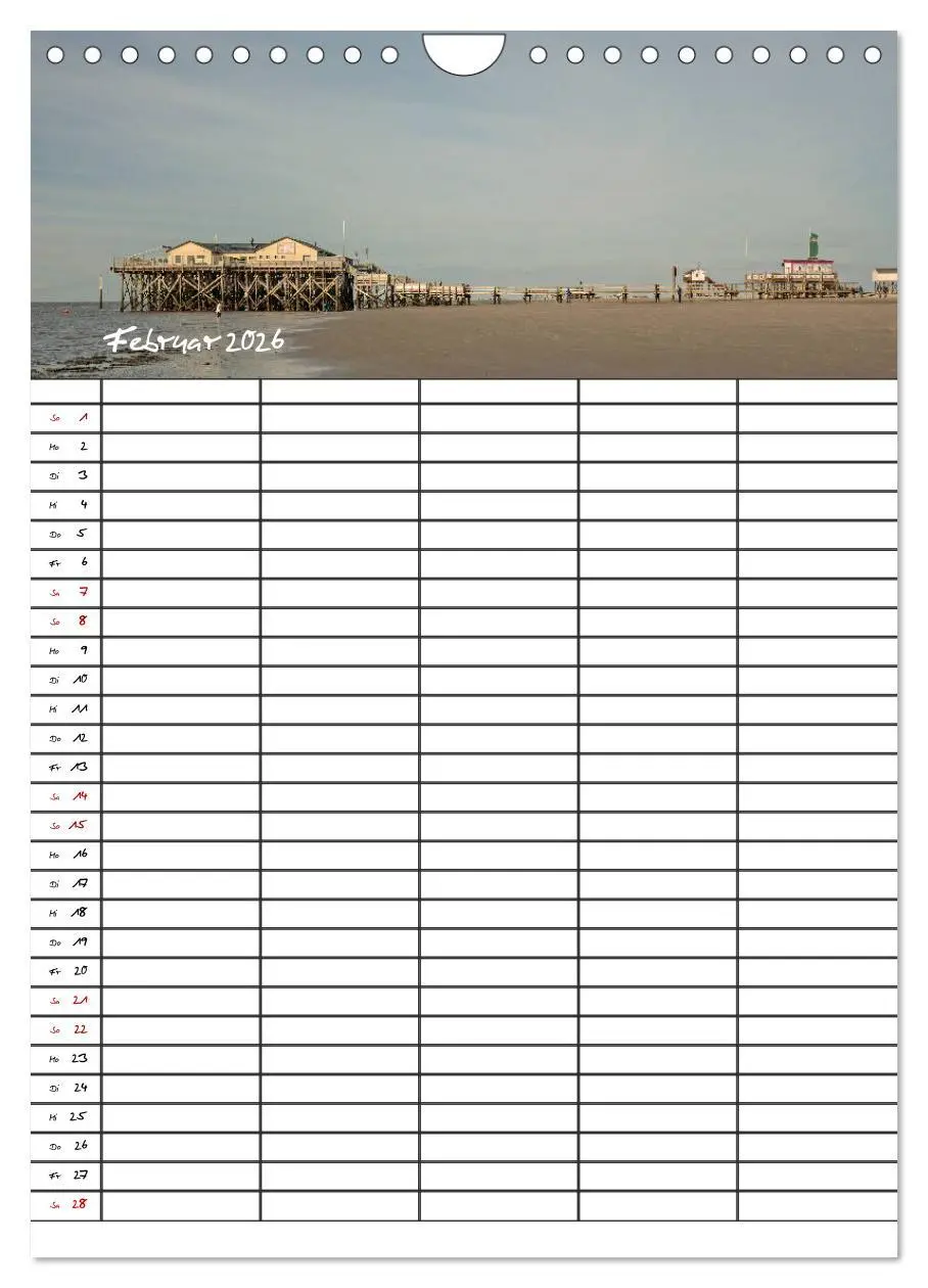 Bild: 9783516412819 | St. Peter Ording Familienplaner (Wandkalender 2026 DIN A4 hoch),...