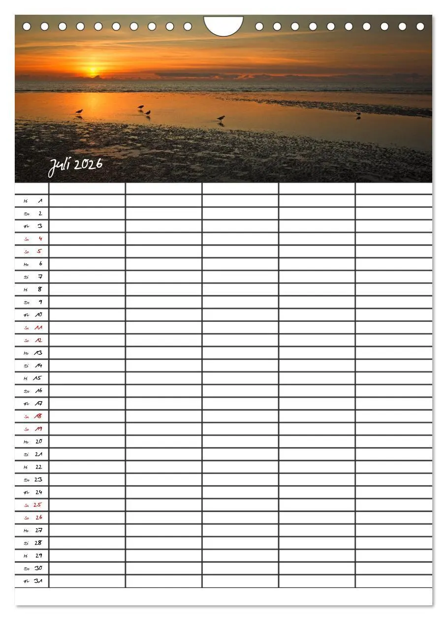Bild: 9783516412819 | St. Peter Ording Familienplaner (Wandkalender 2026 DIN A4 hoch),...