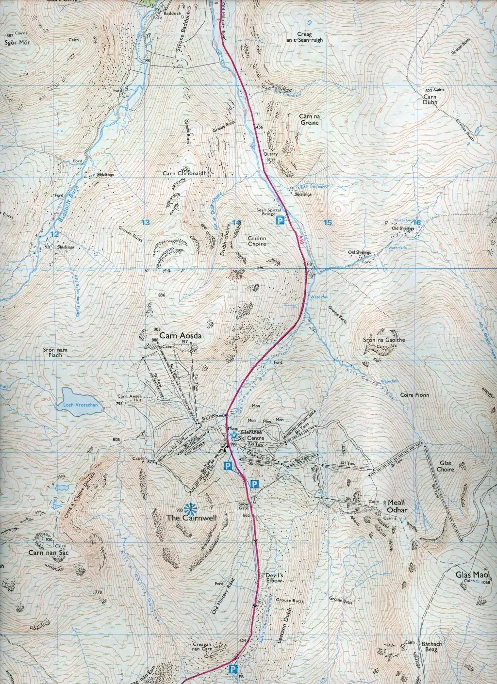 Bild: 9780319242919 | Glen Shee &amp; Braemar, the Cairnwell &amp; Glas Maol | Ordnance Survey