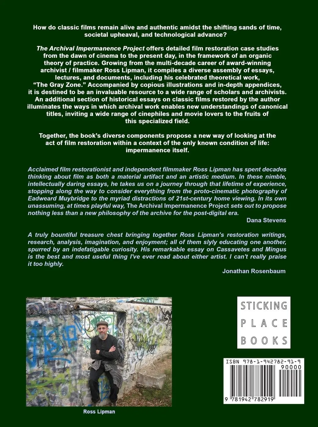 Rückseite: 9781942782919 | The Archival Impermanence Project | Ross Lipman | Taschenbuch | 2025