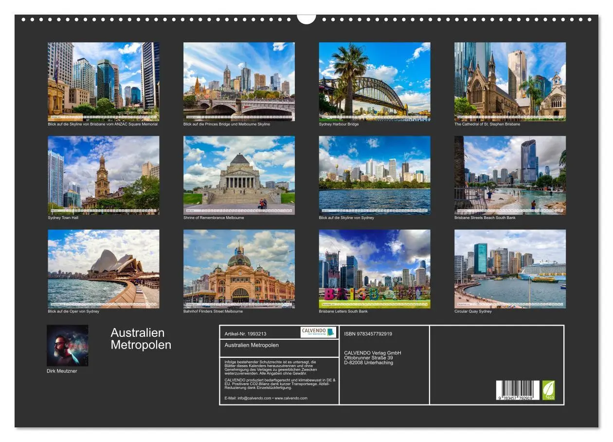 Bild: 9783457792919 | Australien Metropolen (Wandkalender 2026 DIN A2 quer), CALVENDO...